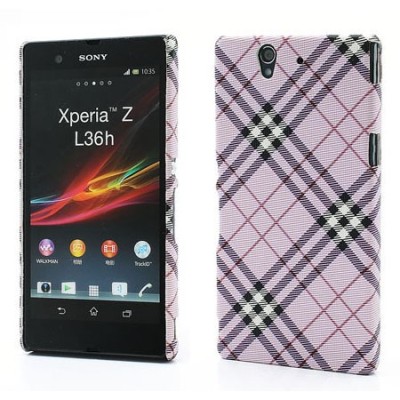 „„Burberry“ stils rozs Sony Xperia Z apvalks / vacins.lv