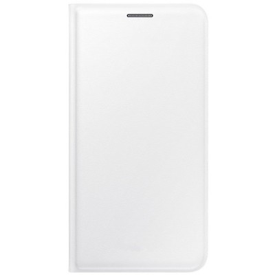 Samsung Galaxy J5 2016 (J510) oficiāls Flip Wallet Cover atvērams balts ādas maciņš (maks) / Vacins.lv