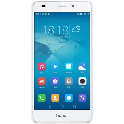 Huawei Honor 5c (Honor 7 Lite) Nillkin Frosted Shield balts plastmasas apvalks + ekrāna aizsargplēve / Vacins.lv
