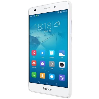 Huawei Honor 5c (Honor 7 Lite) Nillkin Frosted Shield balts plastmasas apvalks + ekrāna aizsargplēve / Vacins.lv