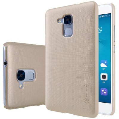Huawei Honor 5c (Honor 7 Lite)  Nillkin Frosted Shield auksinis plastikinis dėklas + apsauginė ekrano plėvelė / Priedai.lt