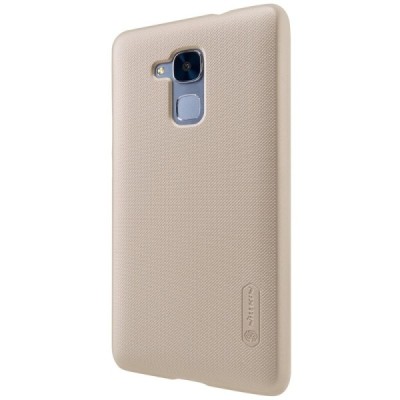 Huawei Honor 5c (Honor 7 Lite)  Nillkin Frosted Shield auksinis plastikinis dėklas + apsauginė ekrano plėvelė / Priedai.lt