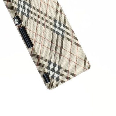 „Burberry“ stiliaus Sony Xperia Z šviesiai rudas dėklas / Priedai.lt