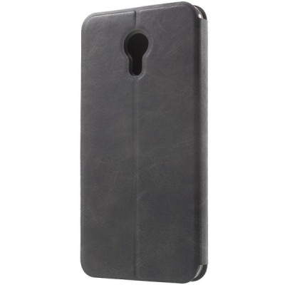 Meizu m3 note „Mofi“ Vintage sērijas melns ādas atvērams maciņš / Vacins.lv