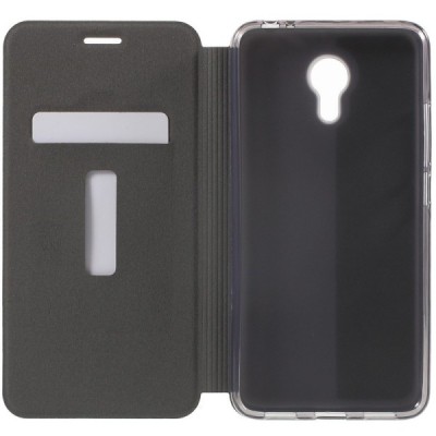 Meizu m3 note „Mofi“ Vintage sērijas melns ādas atvērams maciņš / Vacins.lv