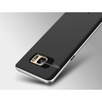Samsung Galaxy Note 7 (N930) „IPAKY“ cieta silikona (TPU) melns apvalks (apmales - sudrabā krāsā) / Vacins.lv