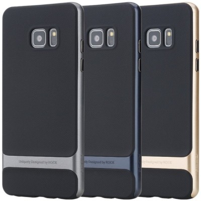 Samsung Galaxy Note 7 (N930) „Rock“ Royce pastiprinātas aizsardzības melns apmales zilā krāsā apvalks / Vacins.lv