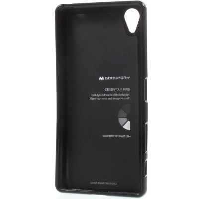 Sony Xperia X (F5121, F5122) Mercury melns cieta silikona (TPU) apvalks / vacins.lv