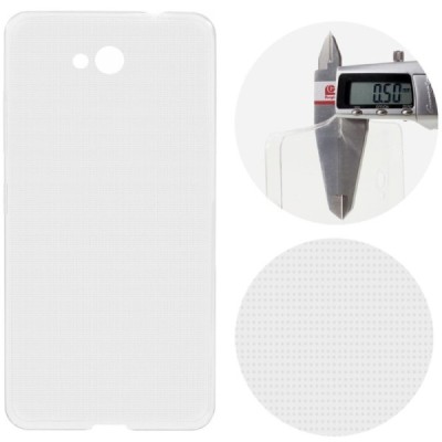 Microsoft Lumia 650 skaidrus (permatomas) kieto silikono TPU ploniausias pasaulyje bespalvis dėklas / Priedai.lt
