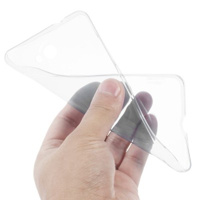Microsoft Lumia 650 skaidrus (permatomas) kieto silikono TPU ploniausias pasaulyje bespalvis dėklas / Priedai.lt