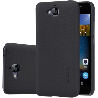 Huawei Y6 Pro (Honor 5X, Enjoy 5) Nillkin Frosted Shield melns plastmasas apvalks + ekrāna aizsargplēve / Vacins.lv