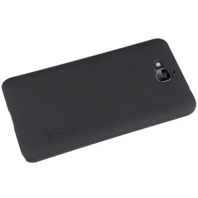 Huawei Y6 Pro (Honor 5X, Enjoy 5) Nillkin Frosted Shield melns plastmasas apvalks + ekrāna aizsargplēve / Vacins.lv