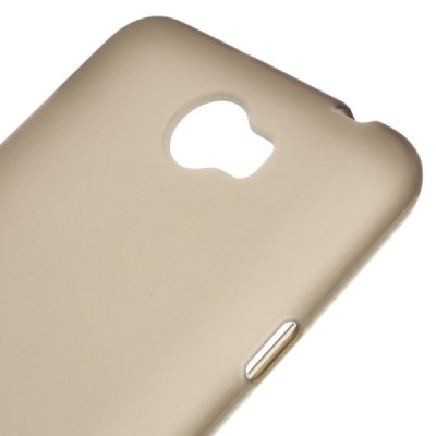Huawei Y5 II (Huawei Y5 2, Huawei Honor 5, Huawei Honor Play 5, Huawei Honor 5 Play) kieto silikono TPU skaidrus, pilkas dėklas 