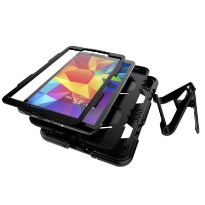 Samsung Galaxy Tab A 10.1 2016 (T580, T585) sustiprintos apsaugos dėklas - juodas - nugarėlė / Priedai.lt