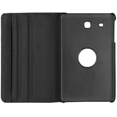 Samsung Galaxy Tab A 7.0 2016 (T280,T285) atvēramais melns ādas maciņš, grozās 360° grādu apjomā / Vacins.lv