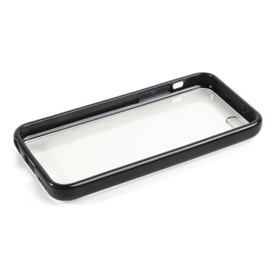 Dzidrs / melns cieta silikona un plastmasas Apple iPhone 5C bamperis, apvalks / vacins.lv