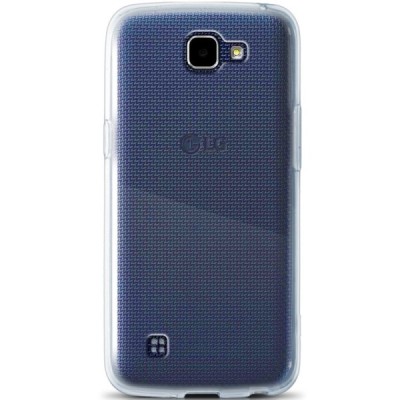 LG K4 (K120E) skaidrus (permatomas) kieto silikono TPU ploniausias pasaulyje bespalvis dėklas / Priedai.lt