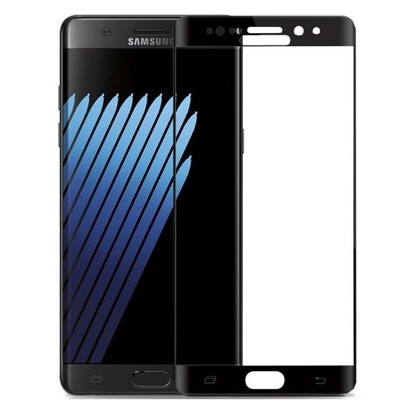„Amorus“ Tempered Glass ekrāna aizsargstikls 0.22 mm - melns (Galaxy Note7)