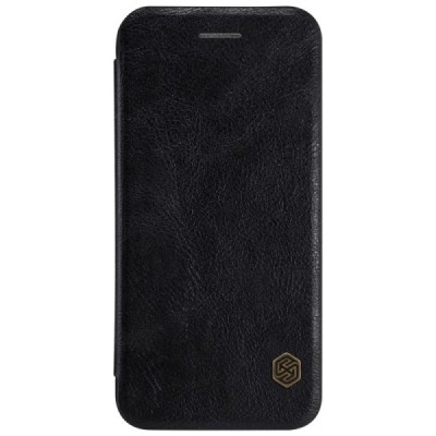 Greznais „Nillkin“ Qin sērijas ādas atvērams melns Apple iPhone 7 (iPhone 8) maciņš / Vacins.lv