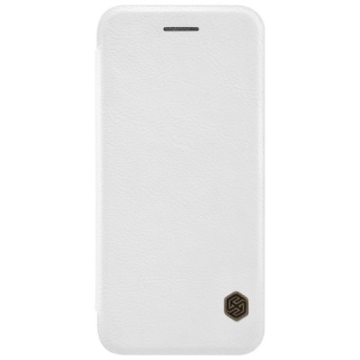 Greznais „Nillkin“ Qin sērijas ādas atvērams balts Apple iPhone 7 (iPhone 8) maciņš / Vacins.lv
