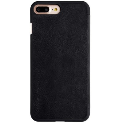 Greznais „Nillkin“ Qin sērijas ādas atvērams melns Apple iPhone 7 Plus (iPhone 8 Plus) maciņš / Vacins.lv