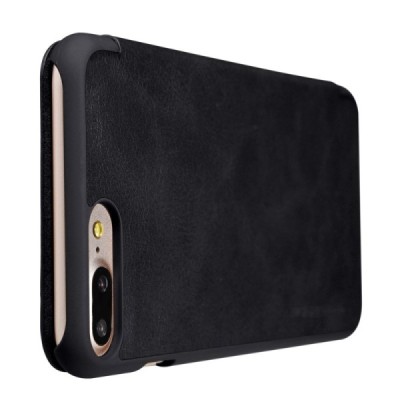 Greznais „Nillkin“ Qin sērijas ādas atvērams melns Apple iPhone 7 Plus (iPhone 8 Plus) maciņš / Vacins.lv