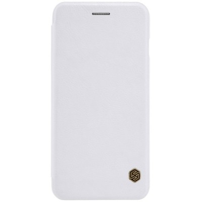 Greznais „Nillkin“ Qin sērijas ādas atvērams balts Apple iPhone 7 Plus (iPhone 8 Plus) maciņš / Vacins.lv