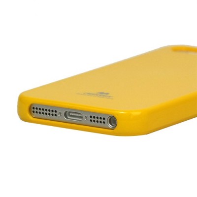 Apple iPhone 5, 5S Mercury Color dzeltens cieta silikona (TPU) futrālis / Vacins.lv