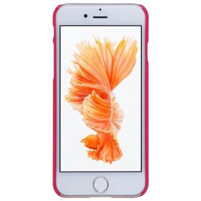 Apple iPhone 7 (iPhone 8) Nillkin Frosted Shield sarkans plastmasas futrālis + ekrāna aizsargplēve / Vacins.lv