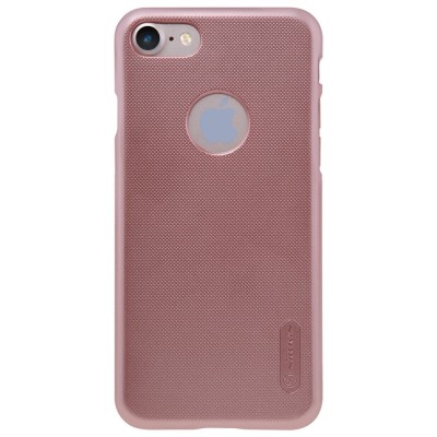 Apple iPhone 7 (iPhone 8) Nillkin Frosted Shield rozs plastmasas futrālis + ekrāna aizsargplēve / Vacins.lv