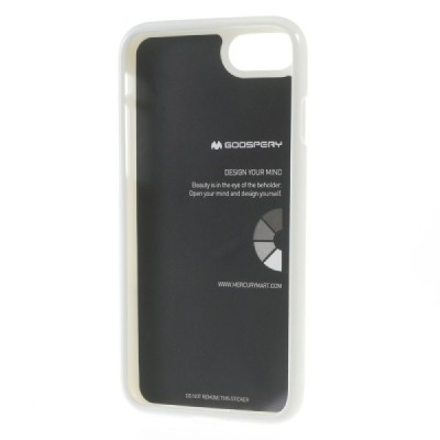 Apple iPhone 7 (iPhone 8) Mercury baltas kieto silikono tpu dėklas - nugarėlė / Priedai.lt