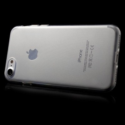 Apple iPhone 7 (iPhone 8) skaidrus (permatomas) kieto silikono TPU ploniausias pasaulyje bespalvis dėklas - nugarėlė / Priedai.l