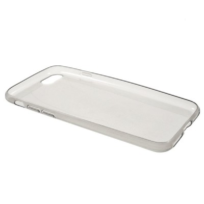 Apple iPhone 7 (iPhone 8) skaidrus (permatomas) pilkas (tamsintas) kieto silikono TPU ploniausias pasaulyje dėklas - nugarėlė / 