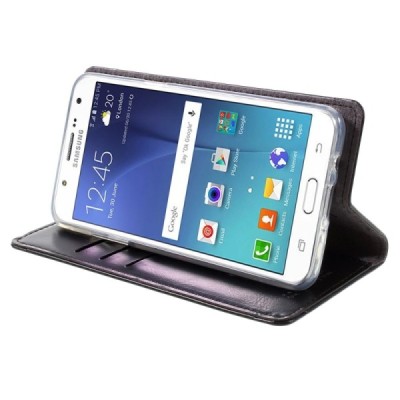 Mercury Blue Moon Samsung Galaxy J5 2016 (J510) atvērams melns ādas maciņš - maks / Vacins.lv