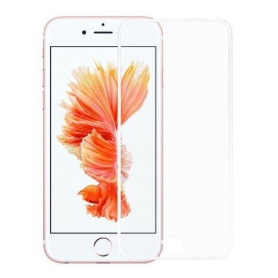 iPhone 6 (6s) Tempered Glass pilnīgi aizsedzams dzidrs ekrāna aizsargstikls ar silikona (TPU) sānu apmale (0,3 mm) / Vacins.lv