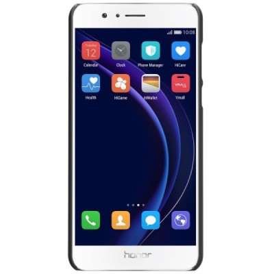 Nillkin Frosted Shield Honor 8 juodas plastikinis dėklas + apsauginė ekrano plėvelė / Priedai.lt