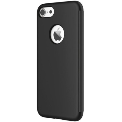 Apple iPhone 7 (iPhone 8) „Rock“ Dr V atvērams melns maciņš - maks / Vacins.lv
