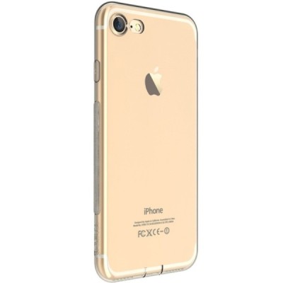 Apple iPhone 7 (iPhone 8) „Devia“ Naked Case TPU ploniausias silikoninis skaidrus permatomas dėklas ir apsauginis ekrano stiklas