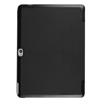 Huawei MediaPad M2 10 atverčiamas juodas odinis dėklas - knygutė / Priedai.lt