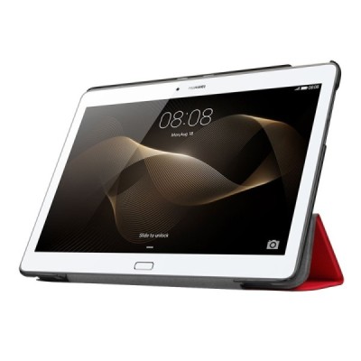 Huawei MediaPad M2 10 atvēramais sarkans maciņš / Vacins.lv