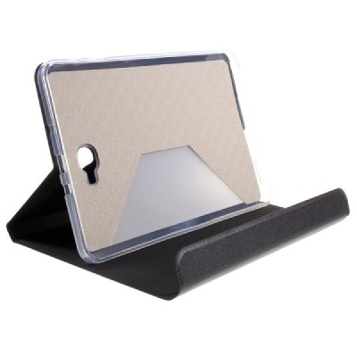 Samsung Galaxy Tab A 10,1 2016 (T585, T580) Smart Case ādas atvēramais melns maciņš / Vacins.lv