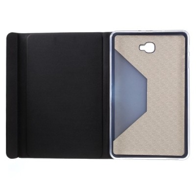 Samsung Galaxy Tab A 10,1 2016 (T585, T580) Smart Case ādas atvēramais melns maciņš / Vacins.lv