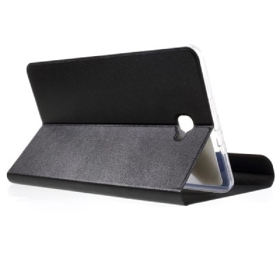 Samsung Galaxy Tab A 10,1 2016 (T585, T580) Smart Case ādas atvēramais melns maciņš / Vacins.lv
