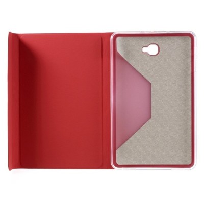 Samsung Galaxy Tab A 10,1 2016 (T585, T580) Smart Case ādas atvēramais sarkans maciņš / Vacins.lv