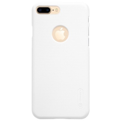 Apple iPhone 7 Plus (iPhone 8 Plus) Nillkin Frosted Shield balts plastmasas apvalks + ekrāna aizsargplēve / Vacins.lv