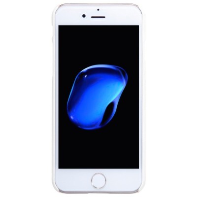 Nillkin Frosted Shield Apple iPhone 7 Plus (iPhone 8 Plus) baltas plastikinis dėklas + apsauginė ekrano plėvelė / Priedai.lt