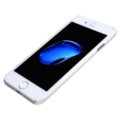 Nillkin Frosted Shield Apple iPhone 7 Plus (iPhone 8 Plus) baltas plastikinis dėklas + apsauginė ekrano plėvelė / Priedai.lt