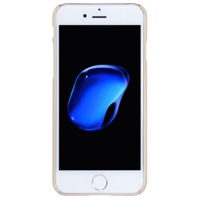 Nillkin Frosted Shield Apple iPhone 7 Plus (iPhone 8 Plus) auksinis plastikinis dėklas + apsauginė ekrano plėvelė / Priedai.lt