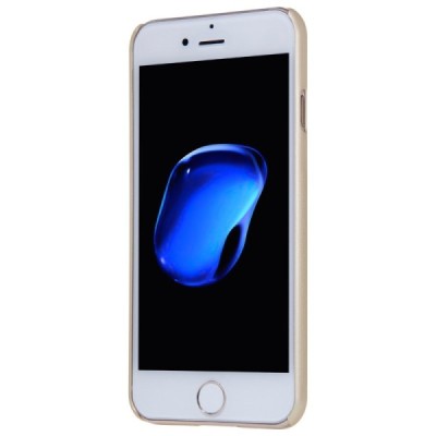 Nillkin Frosted Shield Apple iPhone 7 Plus (iPhone 8 Plus) auksinis plastikinis dėklas + apsauginė ekrano plėvelė / Priedai.lt