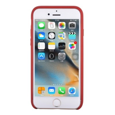 Apple iPhone 7 (iPhone 8) „Devia“ Successor sarkans ādas apvalks / Vacins.lv